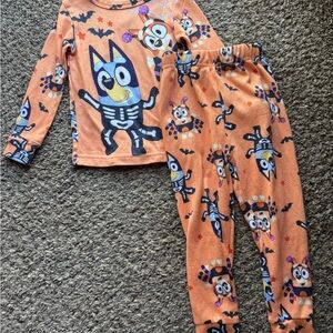 Bluey Orange Halloween Pajama Set
